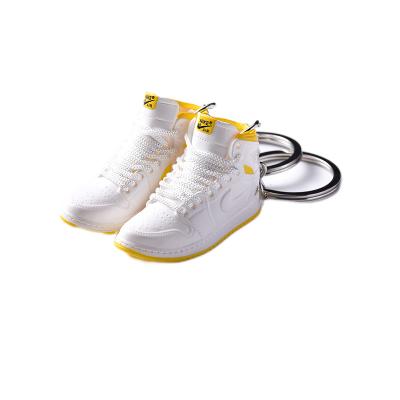 China OEM 128 Style Hot-selling Mini Sneakers AJ 1 Wholesale 3D Shoes Jordan Shoe Pattern Cute Keychains Keychains With Box And Bag for sale