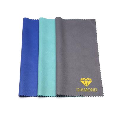 China Custom Customized Microfiber Cloth Sterling Silver Jewelry Watch Eye Glass Sunglasses Polishing Cleaning Cloth With Logo for sale