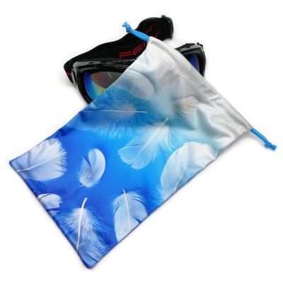 China Promotion CMYK Custom Made Full Color Printed Microfiber Ski Goggle Pouch Bag for sale