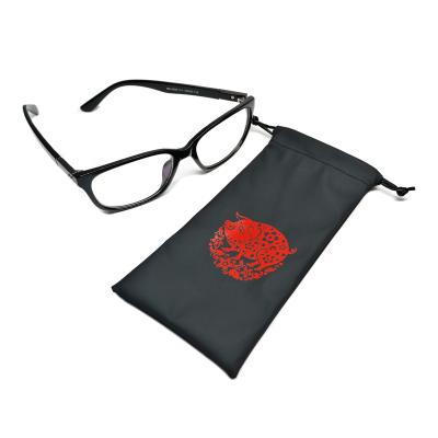 China Recyclable Silk Screen Printed PU Leather Glasses/Glasses/Sunglasses Pouch Bag for sale