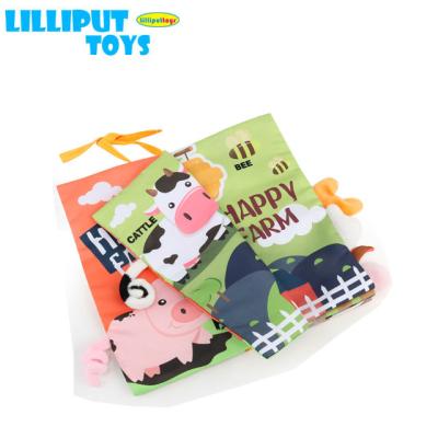 China Baby Infant Washable Cloth Activity Soft Kindergarten Book With Tail for sale