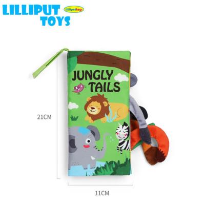 China Explore Children's Intelligence Baby Activity 3D Animal Soft Fabric High Quality Book for sale