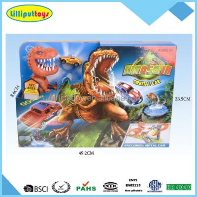 China Slot Toy BO Dinosaur Orbital with 1 Toy Car for sale