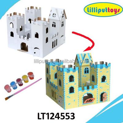 China Paper Castle 3D Toy Cardboard Puzzle Castle Model Paintings for sale