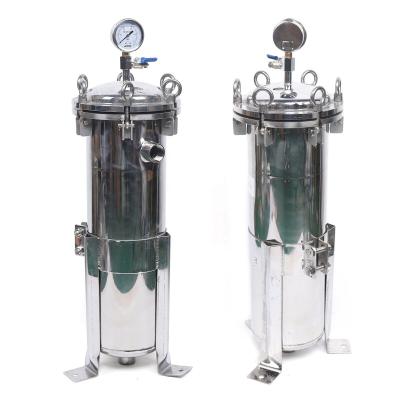 China Stainless Steel 304 316 Liquid Bag Filter Housing 10 inches 20 inches for Filtration for sale