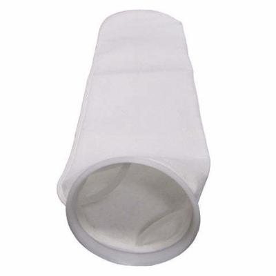 China 10*10*30cm Food Shop 0.5 Micron Polyester Felt Liquid Filter Bags with Polypropylene Ring for sale