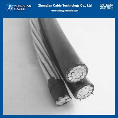 China AAAC Neutral Aerial Bundled Cable Service Drop Cable Barnacles 2x4AWG+1x4AWG AAC/XLPE for sale