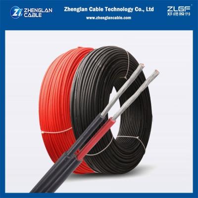 China 10 AWG 5.261mm2 CU/XLPO/XLPO Solar Photovoltaic Wire 1.5KV Adapted To PV Systems Black And Red for sale