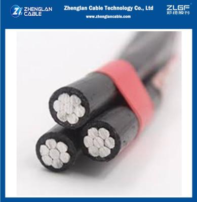 China Overhead Insulated Cable 0.6/1KV 2X50+50 AAC/XLPE+AAAC/XLPE Aerial Bundled cable ABC GB/T12527 for sale