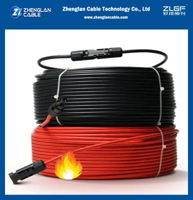 China H1Z2Z2-K 4 mm 6 mm 10 mm Photovoltaic cable Solar DC photovoltaic wire Halogen free, flame retardant,low toxicity for sale