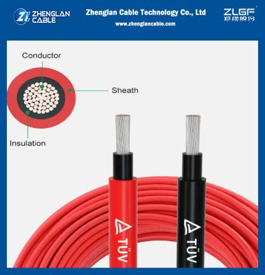 China AC1KV DC 1500V cabo solar 6 mm2 10 mm2 H1Z2Z2-K conservas de cobre flexível Fotovoltaico cabo solar Single Row Twin Core à venda