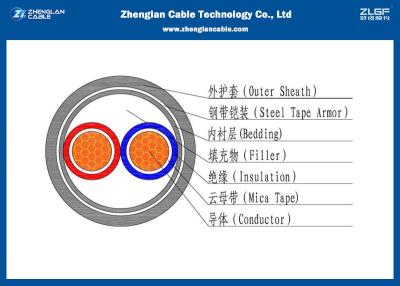 China 0.6/1KV gepantserde de Kernenlv van 1.5~1000mm2 2 Staallv Draadkabel (Machtskabel) (CU/PVC/XLPE/STA/NYBY/N2XBY) Te koop