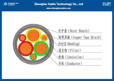 Cina 8.7/10KV 3 il cavo Unarmoured del centro XLPE (CU/XLPE/LSZH/NYY), XLPE ha isolato il cavo, sezione nominale: ² IEC60502/60228 di 25~400mm in vendita