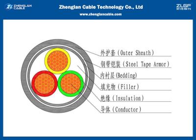 China Nominal Section：3x1.5~3x400mm² LV Armored 3C Cable With XLPE Insulated Power Cable（CU/XLPE/LSZH/STA/NYBY/N2XBY/NYB2Y） for sale