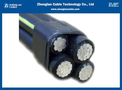 China 0.6/1KV quadruplex overhead wire With Insulated Messenger Conductor 3x50+1x25sqmm IEC60502-1 for sale