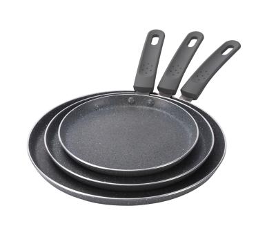 China Sustainable 20/24/26/28cm Nonstick Marble Coating Pancake Pan Pizza Pan With Induction for sale