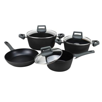 China Durable high quality forged japanese cookware set ketchin beware cookware set kitchen lecrucible with induction for sale