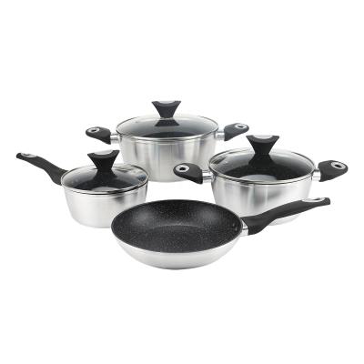 China Durable Polished Forged Cookware Set Ware Cookware Kitchen Coocking Set King For Home Kitchen for sale