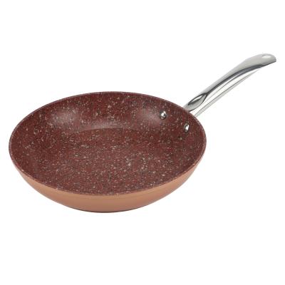 China Non viable popular stick granite kichen accessories steak pan ollas with stainless steel handle for sale