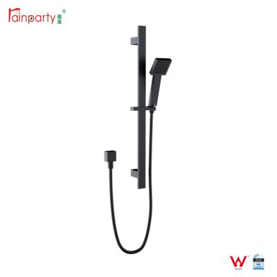 China New Design Bathroom Accessories Black Shower Sliding Bar With Handle for sale