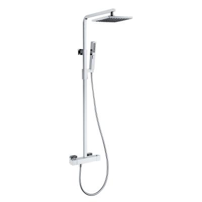 China With Luxury Round Hand Mixer Headshower Headshower Bathroom Accessory Thermostatic Slide Bar BRASS/Abs Bath Shower Sets for sale