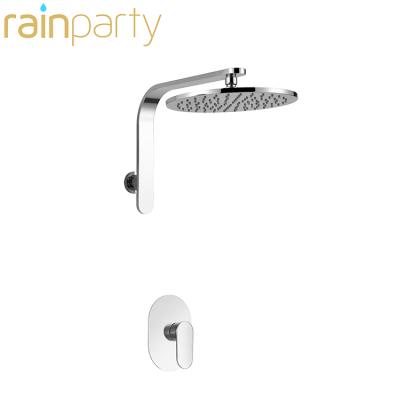 China Without diverter contemporary full-set brass showerhead Chrome bathroom set for sale