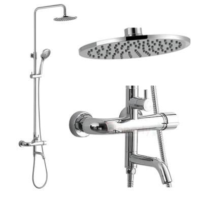 China With Diverter Luxury Brass Bathroom Shower Mixer Set Retro Tub Shower Faucet Sets Bathroom Mixers for sale