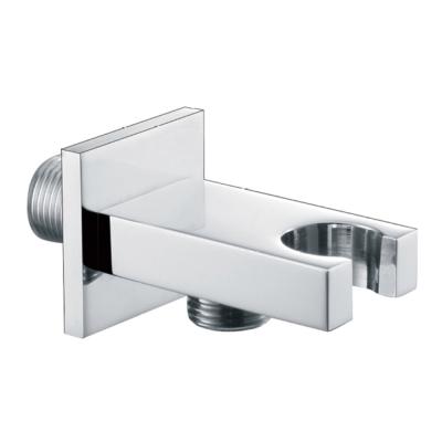 China Needle Free With Bracket Hose Connector Chrome Brass Bathroom Holder Hand Shower Accessory For Head-Arm for sale