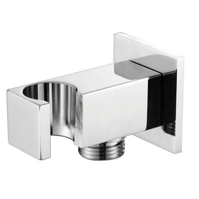 China Without Diverter Chrome Adjustable Brass Bathroom Wall Bracket Shower Head Accessory Holder for sale