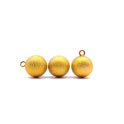 China Japan Wholesale Golden&Silver Wrinkle Effect Frosted Christmas Jingle Bell Ornament for sale