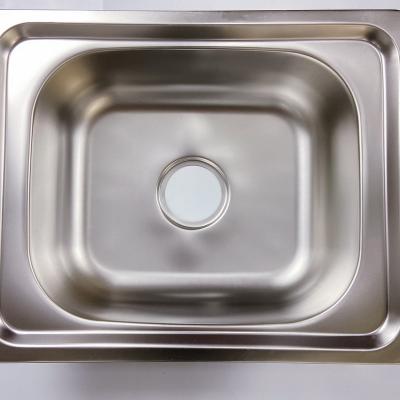 China Without Faucet Apartment Height Single Bowl Basin 5040 Under Mount SS201 Stainless Steel Kitchen Sink for sale