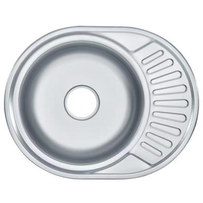 China Modern Wholesale Stainless Steel Sink Single Bowl With Drain Panel for sale