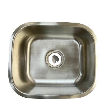 China Wholesale Single Basin 4337 Without Faucet Undermounted Rectangle Brushed Kitchen And Bathroom Sink for sale