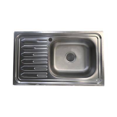 China Without Faucet Sink Cabinet Commercial Kitchen Pull Down Undermount Stainless Steel Single Arc With Drain Modern Design Square for sale