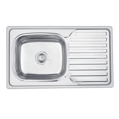 China Brand New SA8650 Single Bowl Stainless Steel Sink Durable Kitchen Sink Without Faucet With Drain Panel for sale