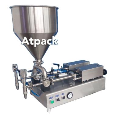 China CLOTHING Atpack High Accuracy Semi-automatic Body Shop Butter Filling Machine With CE GMP for sale