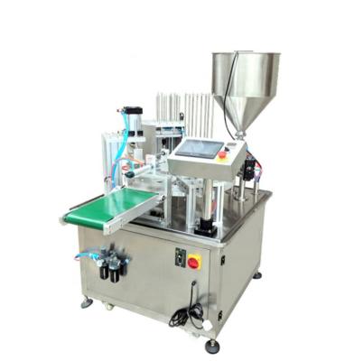 China Automatic Atpack CLOTHING Cup Sealing Machine Yogurt Rotary Cup Yogurt Filling and Sealing Machine for sale