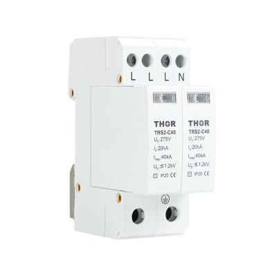 China Transient Surge Protection Device 40ka SPD Voltage Surge Lightning Surge Protection TRS2-4P for sale