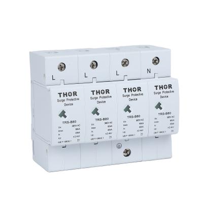 China 80KA lightning surge protector surge suppressor power protection TVSS TRS-B80/385V for sale