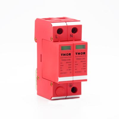 China Industrial Surge Protector Device 2p Lightning Arrester 40ka Breaking Capacity TRS4-C40/385 for sale