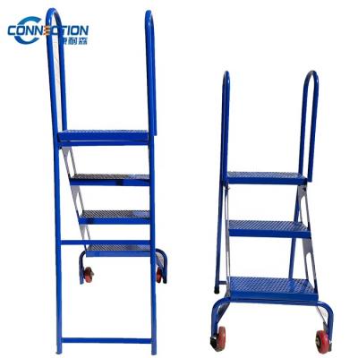 China Foldable Tools Step Ladder Compact Lightweight Steel Portable Folding Step Ladders for sale