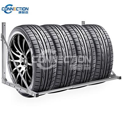 China Foladable and Expandable Wholesale Price Tire Folding Wall Mounted Display Rack for sale