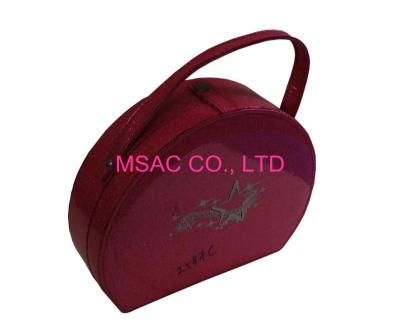 China Dark Purple Makeup Carrying Case , Professional Makeup Travel Case for sale