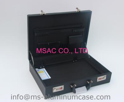 China Black Aluminum Laptop Case , Custom Aluminum Carrying Case 90 Degree Open for sale