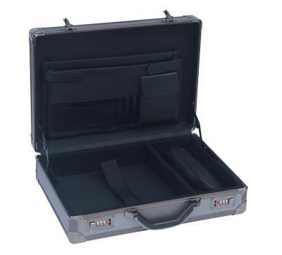 China Professioneel Grey Aluminum Attache Case Embossed Diamond Surface 460 * 330 * 135mm Te koop