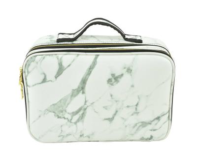 China Large Marble Print Beauty Bags Cosmetic Cases With Size  L400*W290*H140mm Makeup Tool Bag for sale