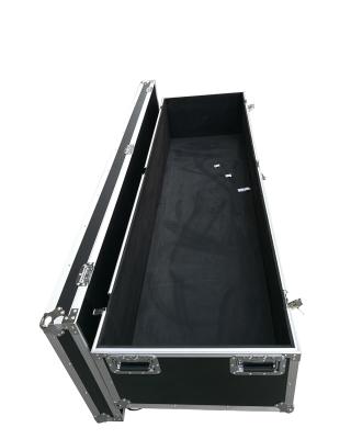 China Large Aluminum Flight Case Black Instrument Carry Case With Six Wheels For Equipment for sale