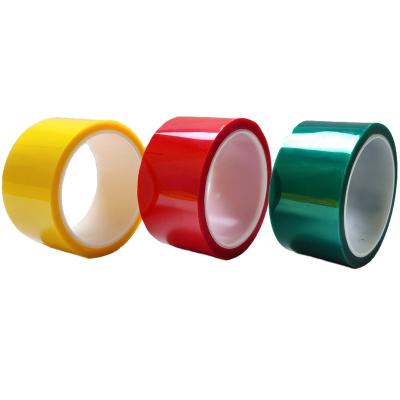 China PCB SMT Seam seal Heat transfer Sublimation Powder coating High Temperature Silicone Green Polyester Tape for sale