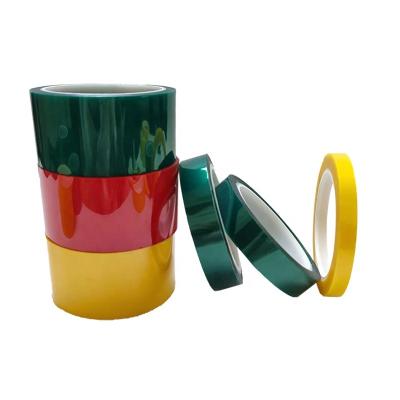 China Powder Coating Protection High Temperature Masking Green Polyester Film PET Silicone Tape for sale