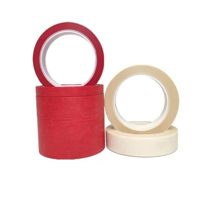 China Red composite paper tape writeable the paper circuit board painting masking high temperature tape for sale